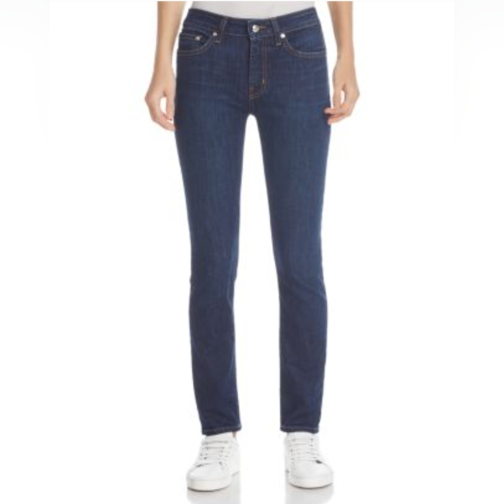 DEREK LAM* Crosby 10 'Devi' mid rise authentic skinny jean medium wash 15" flat - Picture 3 of 11